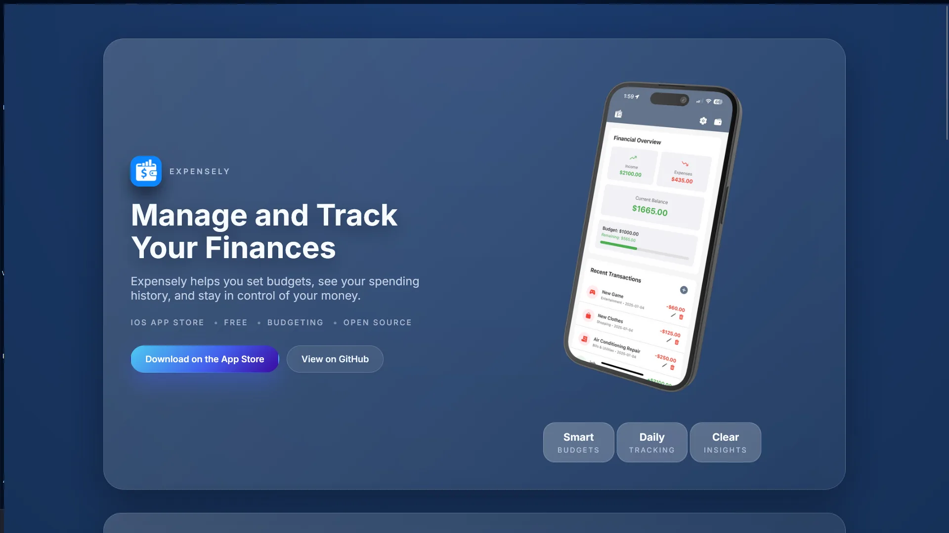 Expensely - A comprehensive finance tracking app with budgeting, categories, and real-time i...