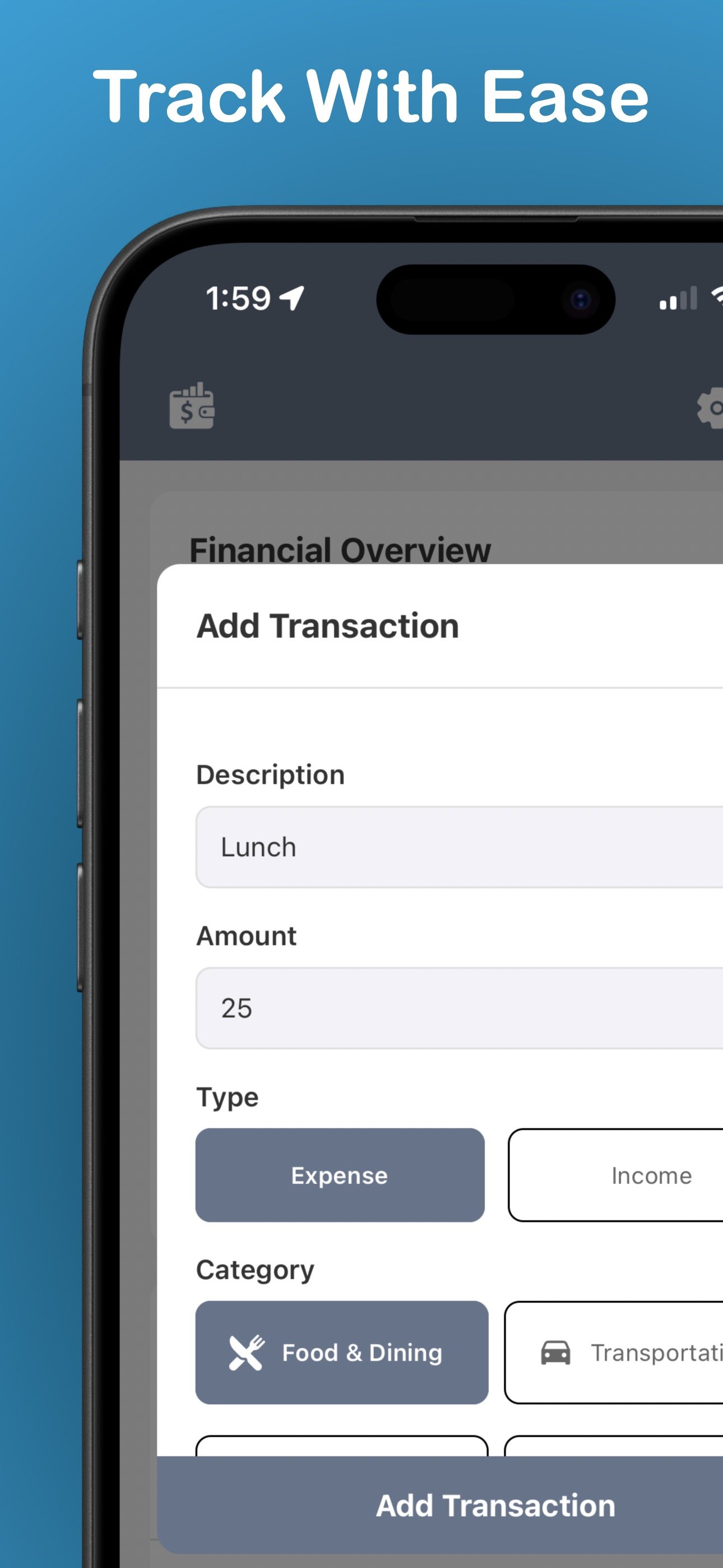 Expensely Budget Planning